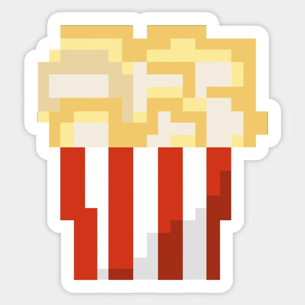 Pixel Art - popcorn full Sticker by Uwaki